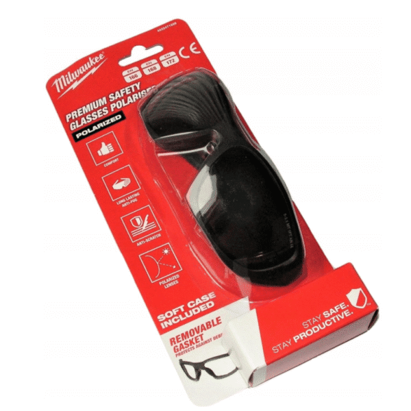 Okulary ochronne przyciemniane premium z uszczelką Milwaukee 3