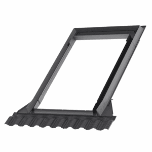 Kołnierz z BDX do okna dachowego Velux EDW MK06-MK08 2000 RAL 7043  do pokryć wysokoprofilowanych