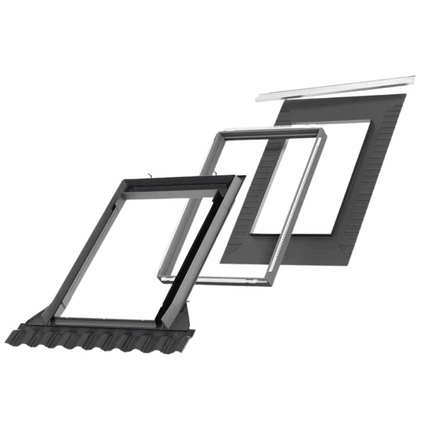 Kołnierz z BDX do okna dachowego Velux EDW MK06-MK08 2000 RAL 7043 _3