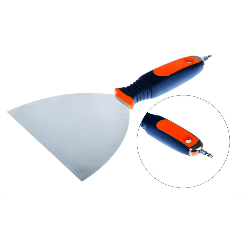 Szpachelka nierdzewna z bitem do płyt g-k 150mm MOTIVE