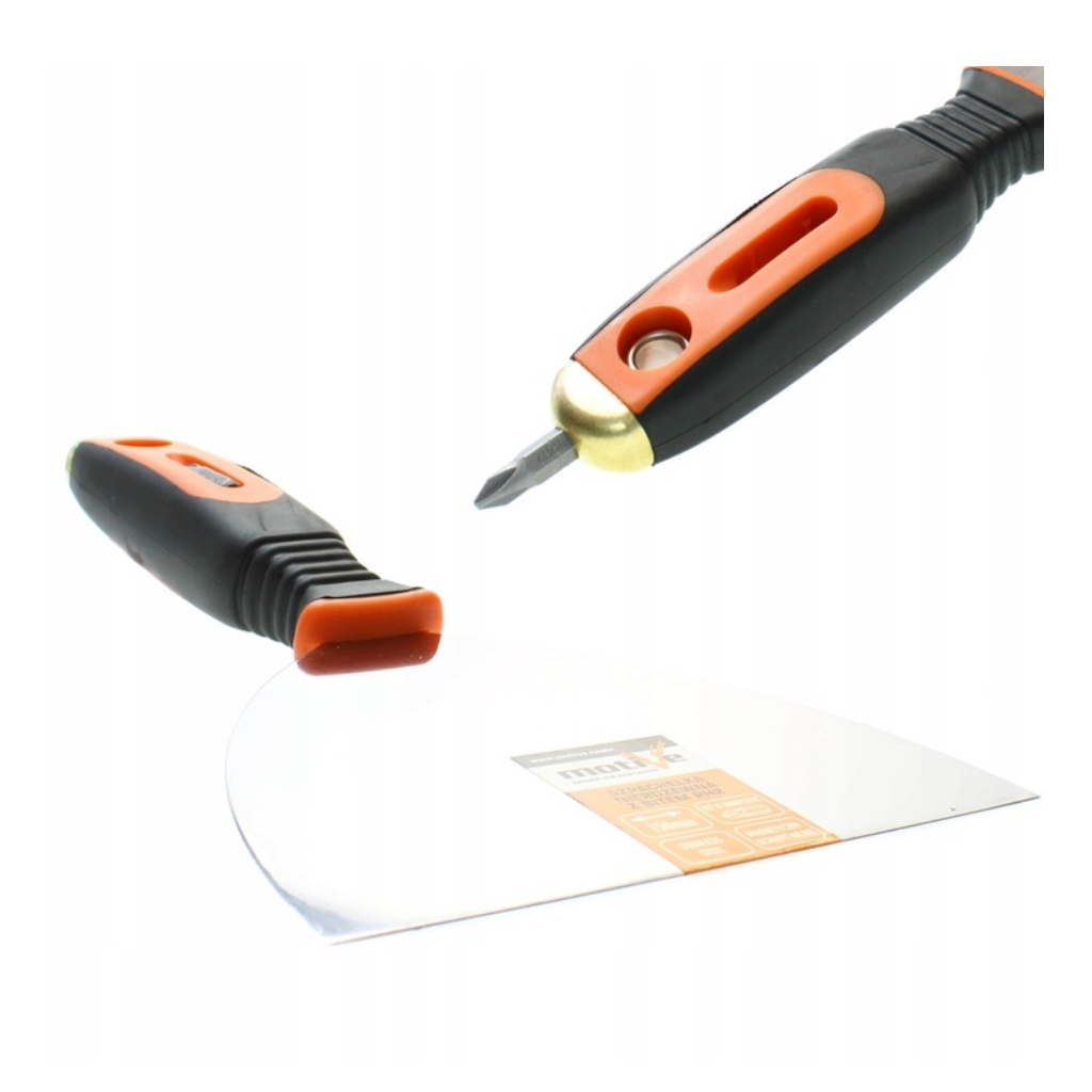 Szpachelka nierdzewna z bitem do płyt g-k 150mm MOTIVE