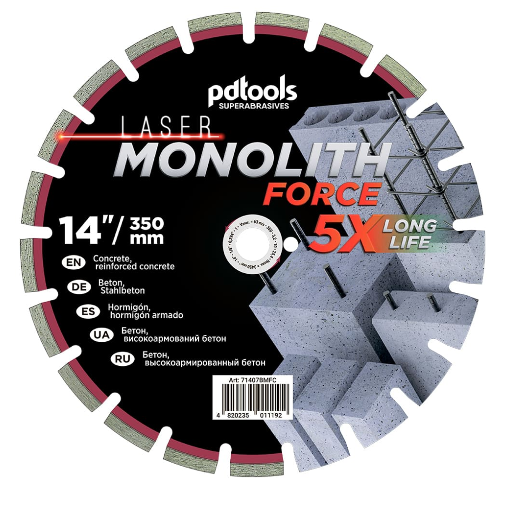 Tarcza diamentowa tnąca 1A1RSSC1 350 MONOLITH FORCE
