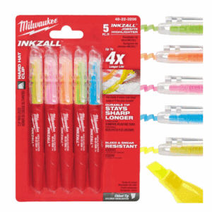 MILWAUKEE zakreślacze kolorowe 5 szt.