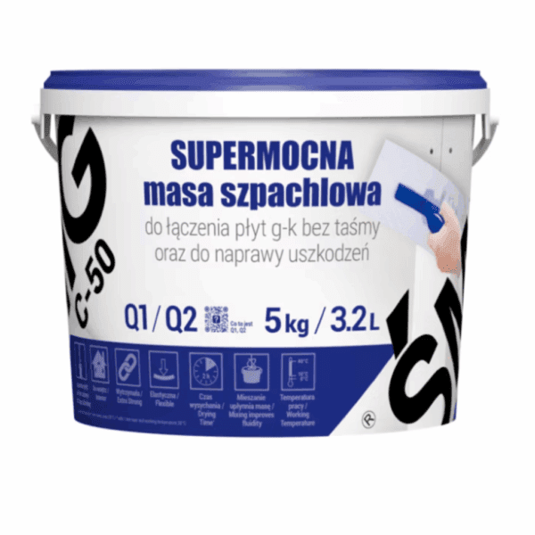Masa szpachlowa gotowa do łączenia płyt g-k ŚMIG C-50 5 kg - 2