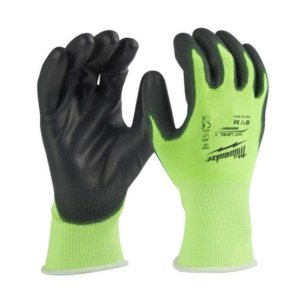 Rękawice odporne na przecięcia o podwyższonej widzialności 8