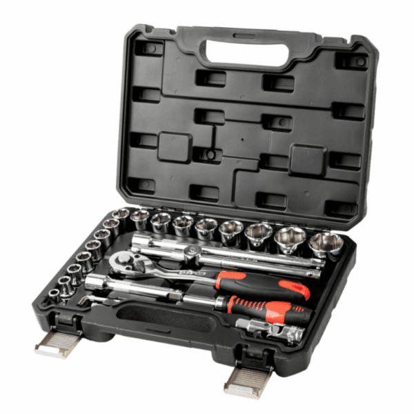 Zestaw Kluczy Nasadowych z Grzechotką 12″ 26 Sztuk PRO - 1