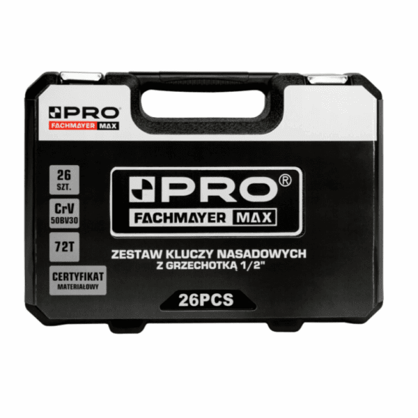 Zestaw Kluczy Nasadowych z Grzechotką 12″ 26 Sztuk PRO - 3