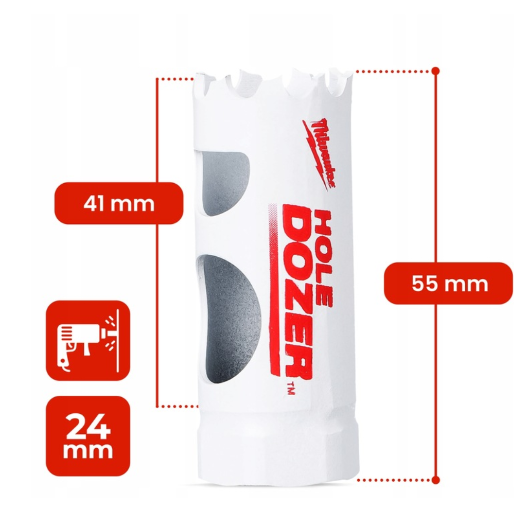 Otwornica bimetalowa HOLE DOZER 24mm MILWAUKEE