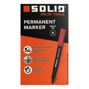 Marker budowlany szybkoschnący cienki czerwony SOLID