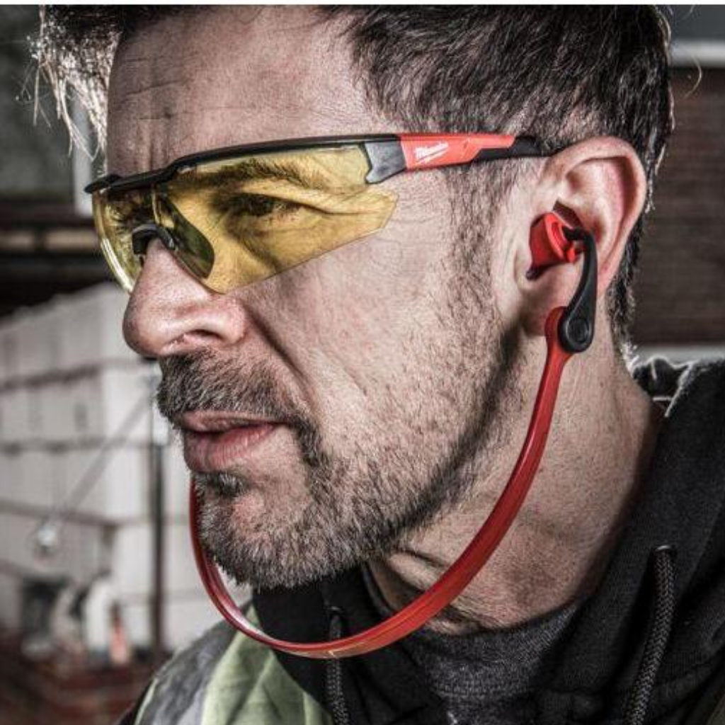 Okulary BHP odporne na zarysowania żółte MILWAUKEE