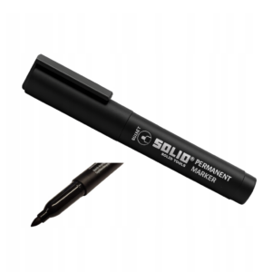 SOLID marker pernamentny czarny cienki 2
