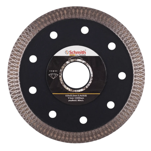 Tarcza diamentowa Uniwersalna do materiałów twardych PREMIUM SLIM 115x22,2x1,4