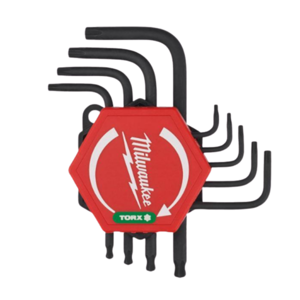 Zestaw kluczy trzpieniowych krótkich z kulką  Torx T8 - T40