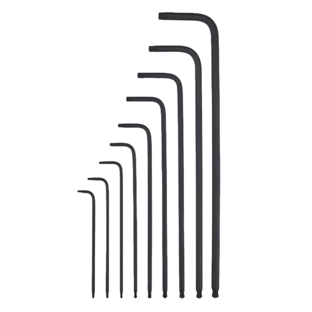 Zestaw kluczy trzpieniowych długich z kulką TORX T8-T40