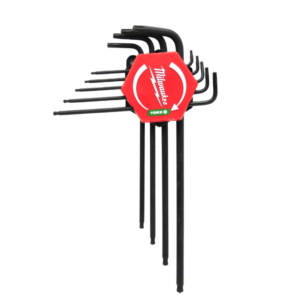 Zestaw kluczy trzpieniowych zagiętych, długich z kulką, Torx T8 - T40