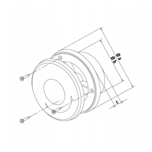 Anemostat nawiewny fi125mm airRoxy 4