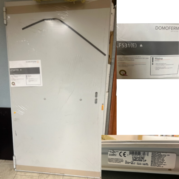 Drzwi stalowe zewnętrzne uniwersalne LF 531E EI30 1000 X 2000 DOMOFERM-2