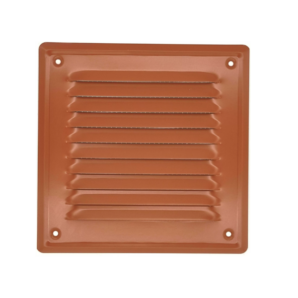 Kratka wentylacyjna metalowa z siatką  140x140mm ceglany airRoxy