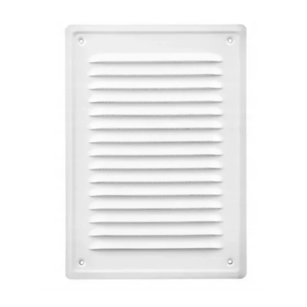 Kratka wentylacyjna metalowa z siatką  140x210mm biała airRoxy