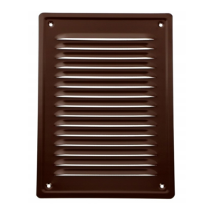 Kratka wentylacyjna metalowa z siatką  140x210mm brązowa airRoxy
