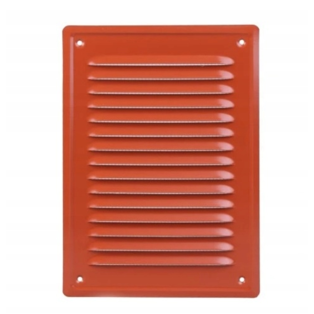 Kratka wentylacyjna metalowa z siatką  140x210mm ceglany airRoxy