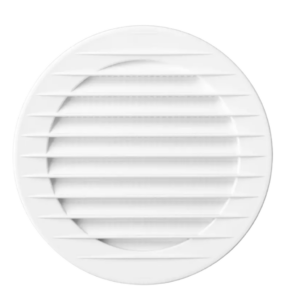 Kratka wentylacyjna okrągła z siatką biała airROXY