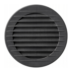 Kratka wentylacyjna okrągła z siatką  grafitowa airRoxy