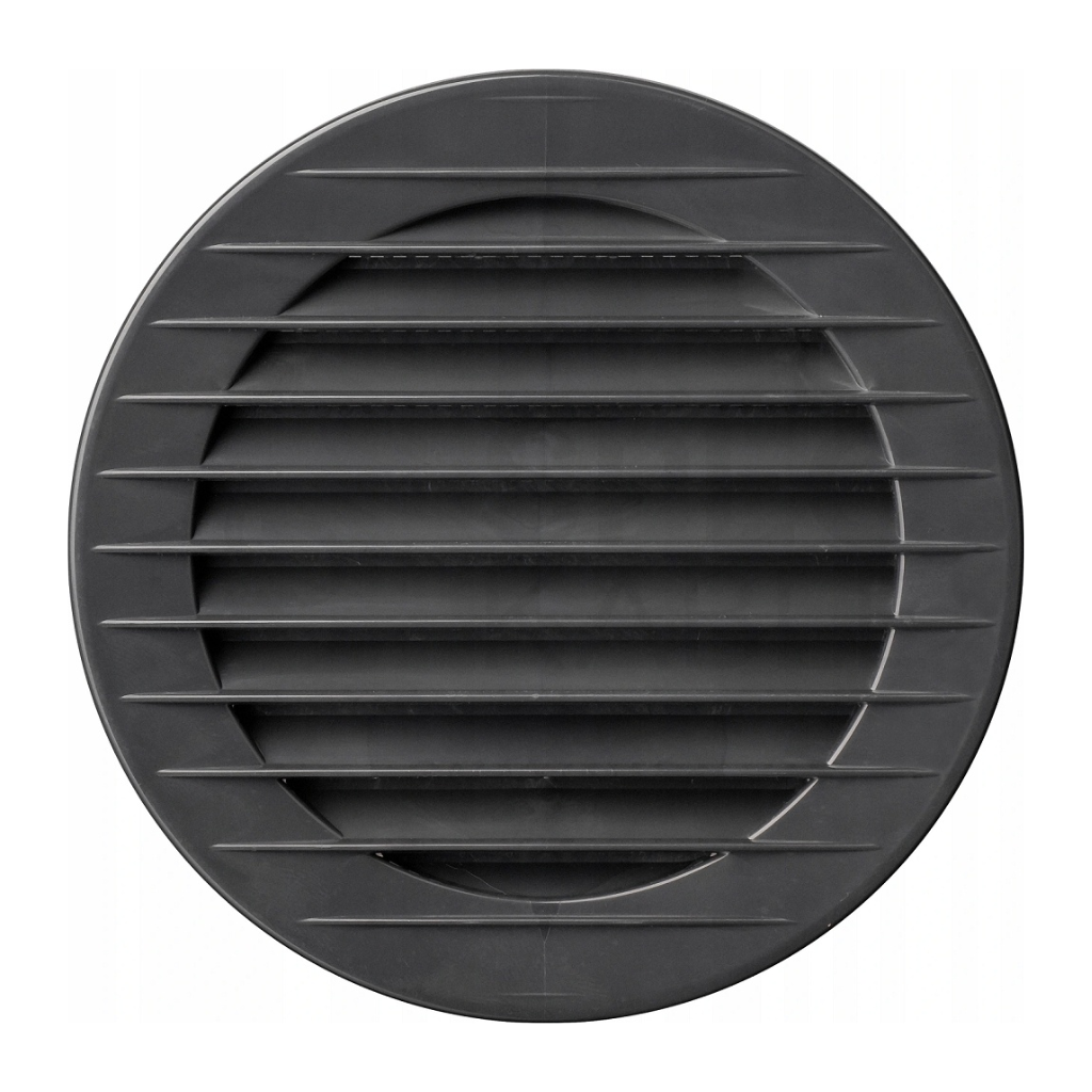 Kratka wentylacyjna okrągła z siatką  grafitowa airRoxy