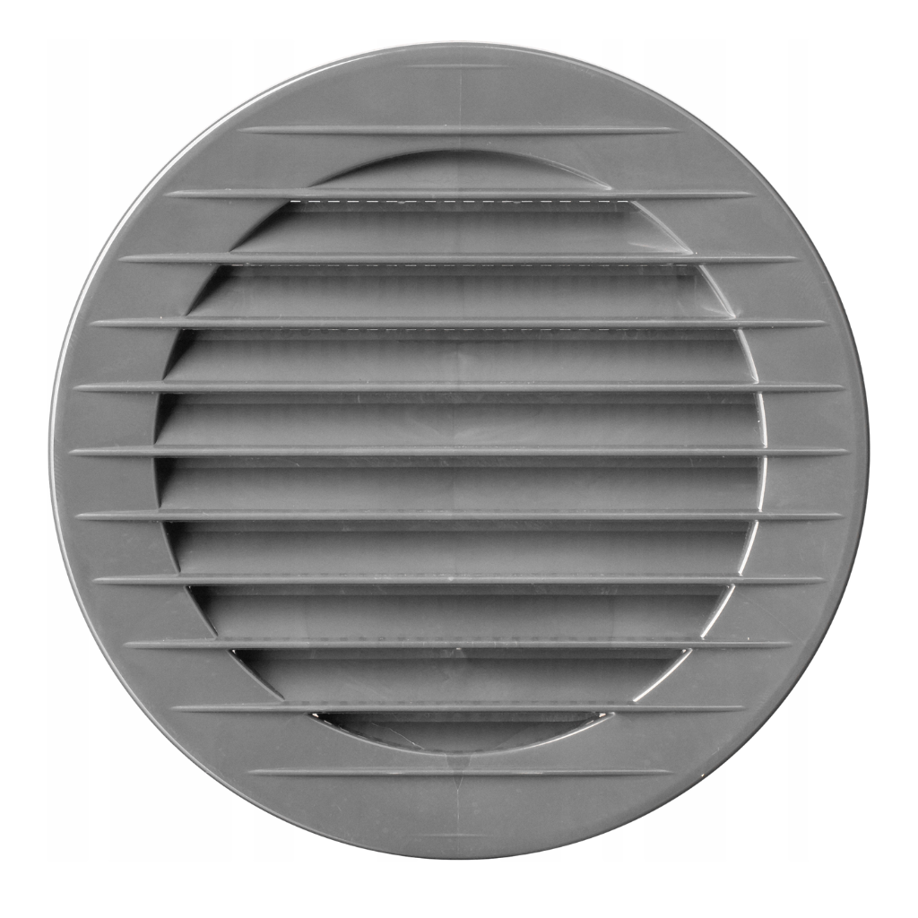 Kratka wentylacyjna okrągła z siatką  szara airRoxy
