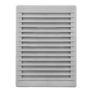 Kratka wentylacyjna ramka 140x210 z siatką szara