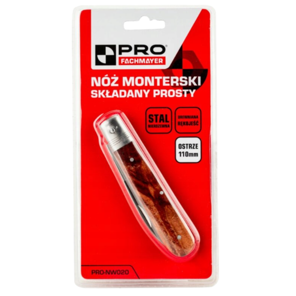 Nóż monterski składany prosty PRO-1