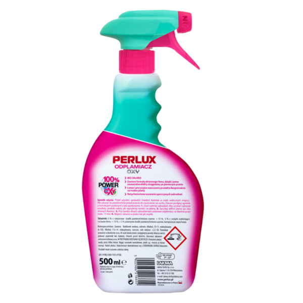 PERLUX odplamiacz OXY do jasnych i kolorowych tkanin w sprayu 500 ml-2