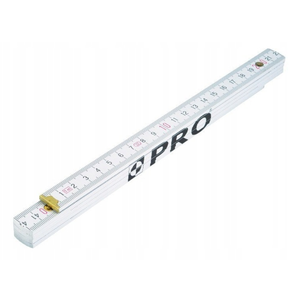 PRO miara drewniana z kątomierzem 1m