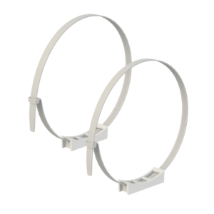 Uchwyt mocujący kanał okrągły z opaską fi 75-150 x2