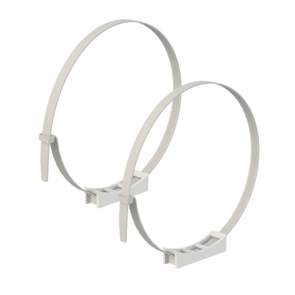 Uchwyt mocujący kanał okrągły z opaską fi 75-150 x2