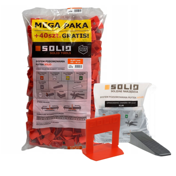 Zestaw klipsy 1mm + kliny