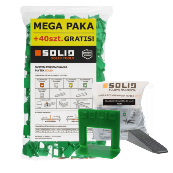 Zestaw klipsy3mm + kliny