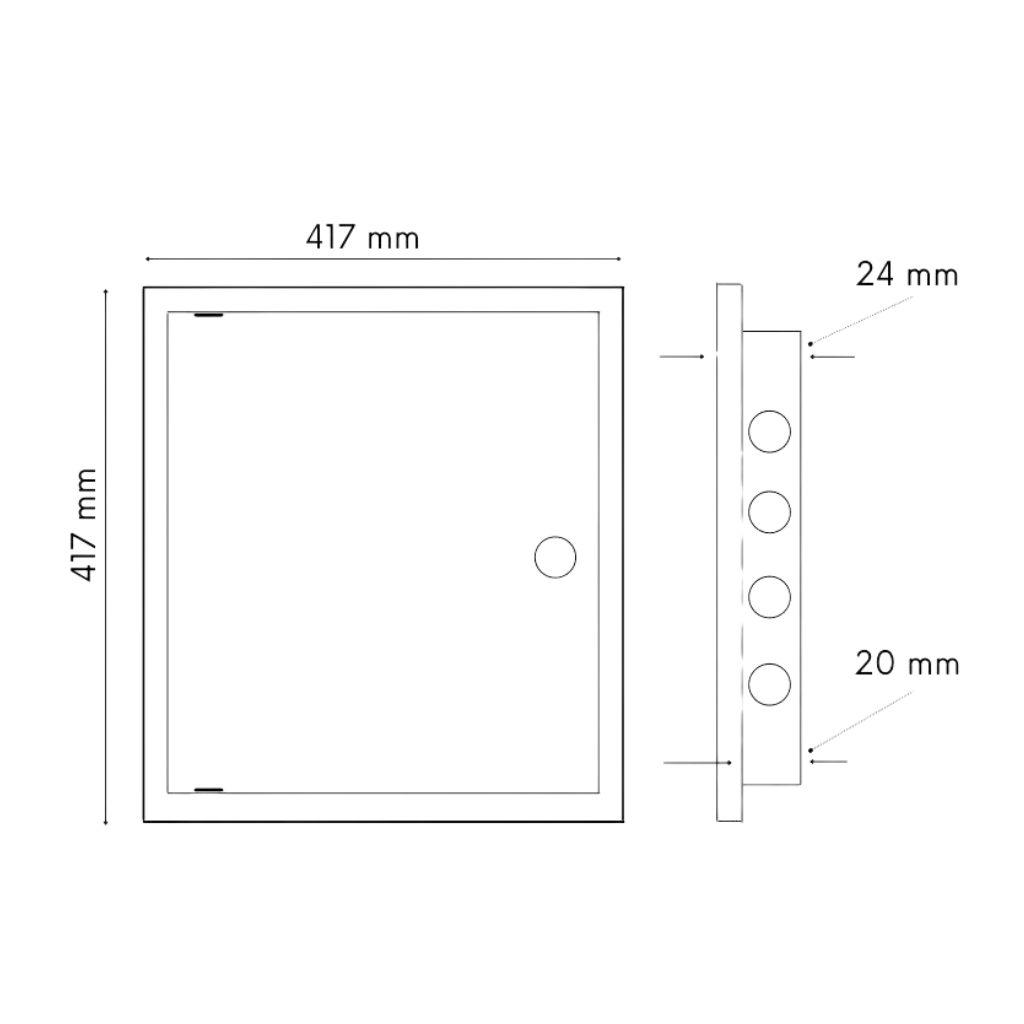 Drzwiczki rewizyjne białe 40×40 cm airRoxy