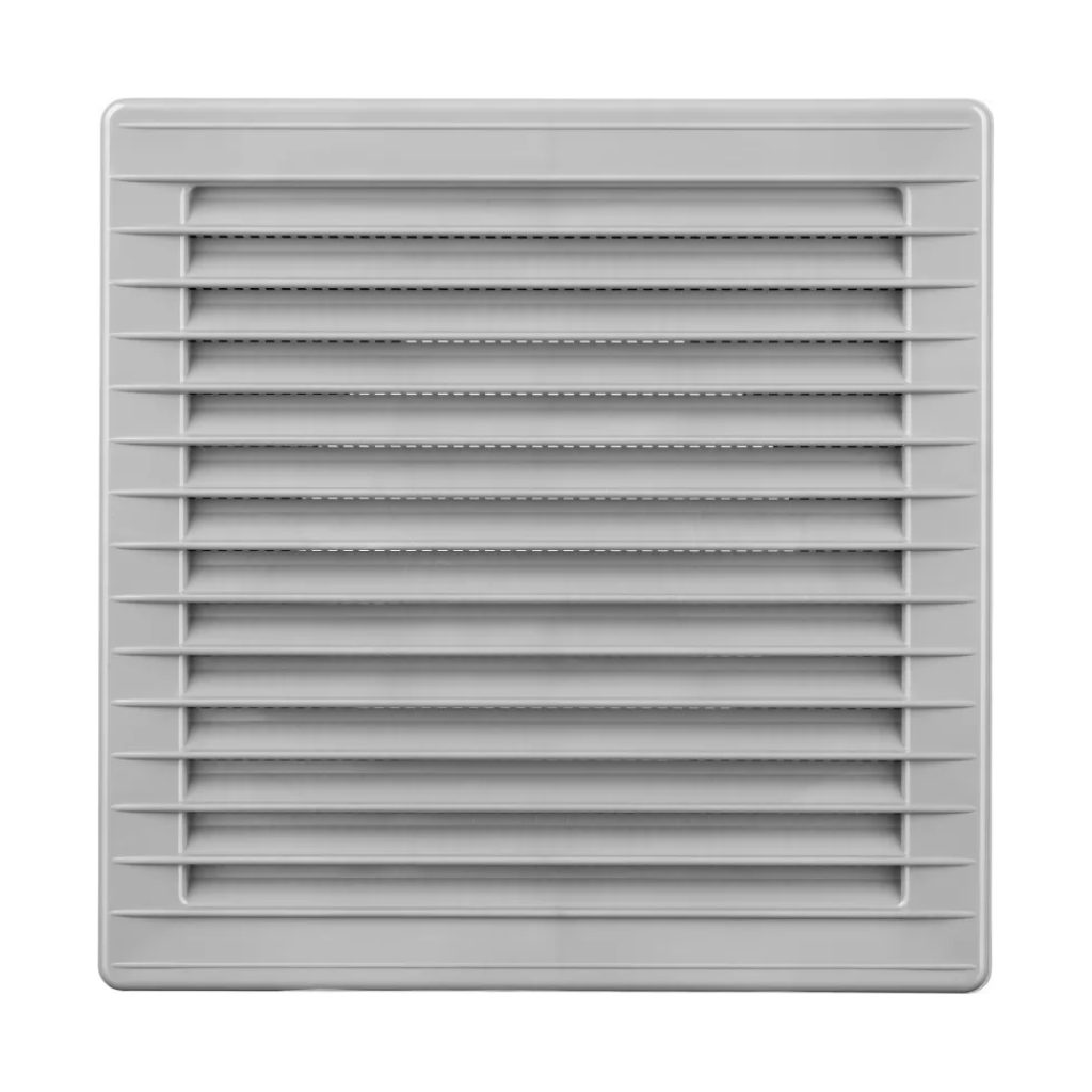 Kratka wentylacyjna 170x170mm z siatką kanałem 140x140mm szara