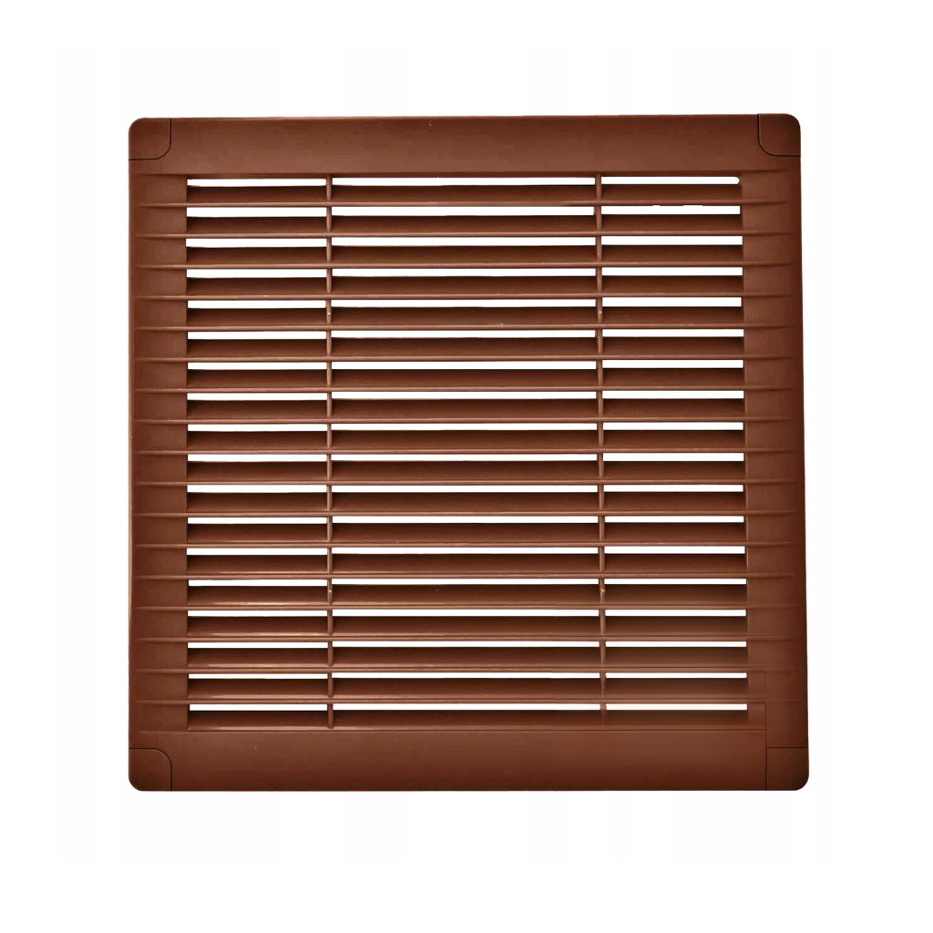 Kratka wentylacyjna z zaślepkami 200x200 BRĄZ