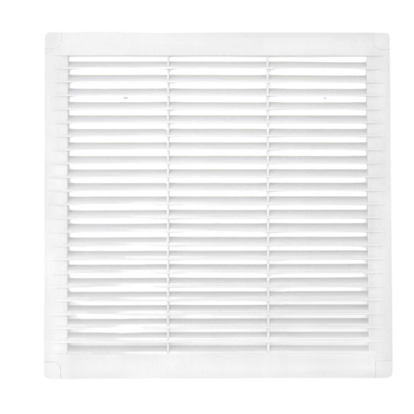 Kratka wentylacyjna z zaślepkami 250x250 biała