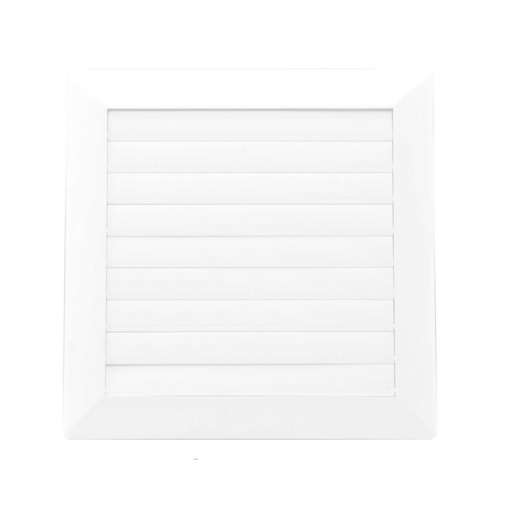 Kratka z żaluzją 170x170mm regulowana sznurkiem biały fi 80-150mm