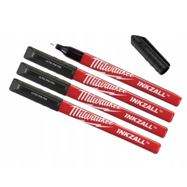 MILWAUKEE cienkopisy czarne 4szt 2