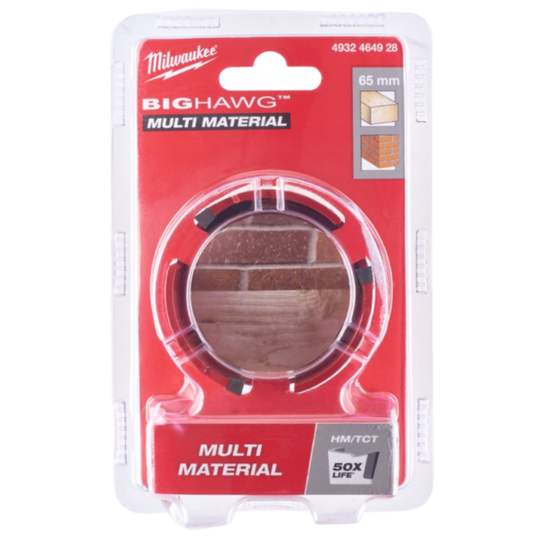 Milwaukee Otwornica z węglikiem wolframu BIG HAWG multi material 65 mm-1