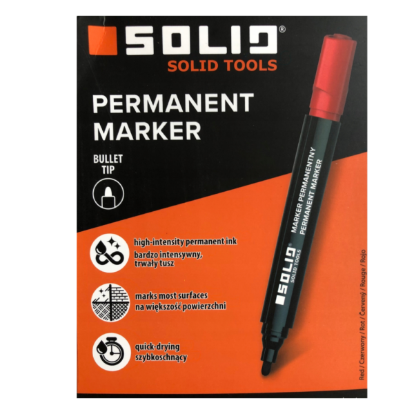 SOLID marker gruby czerwony
