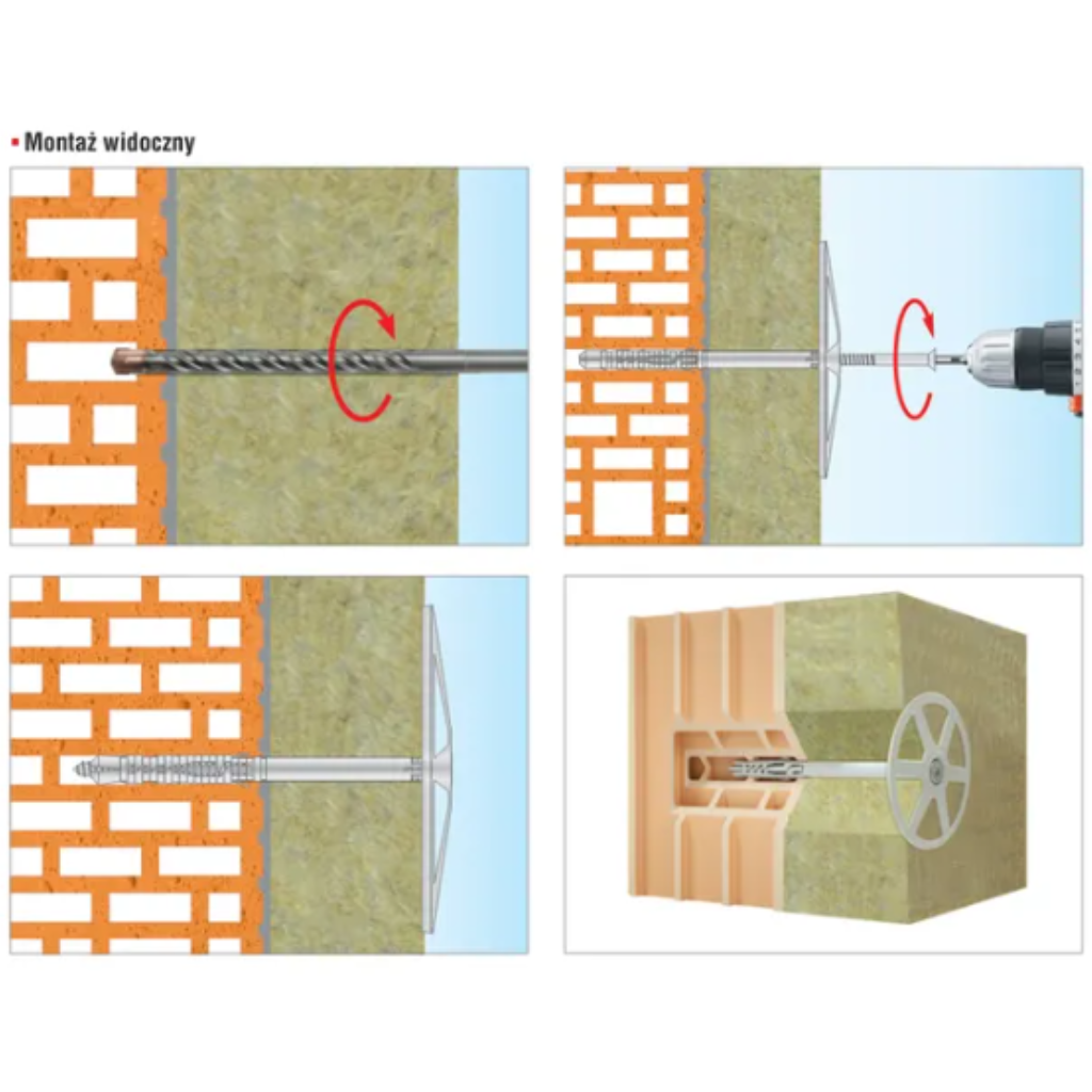 Talerz dociskowy do wełny i styropianu Wkręt-Met TDP-090