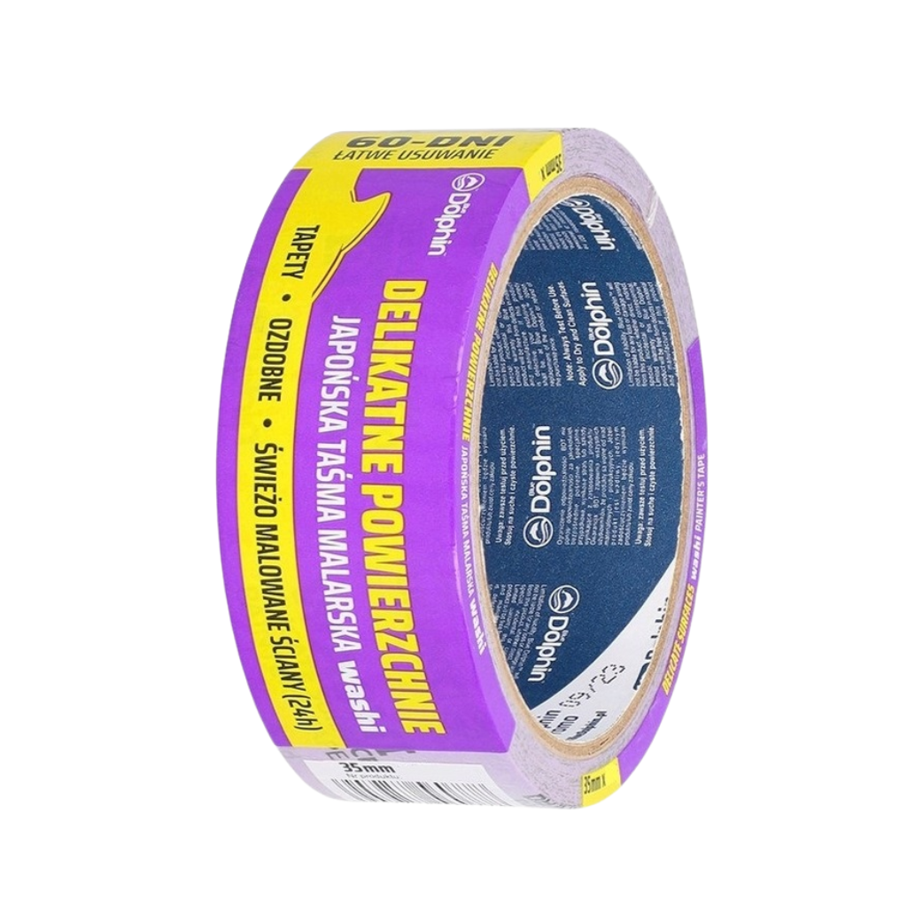 Taśma Malarska Japońska WASHI 35mm50m do Delikatnych Powierzchni