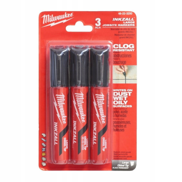 MILWAUKEE markery czarne 3 szt