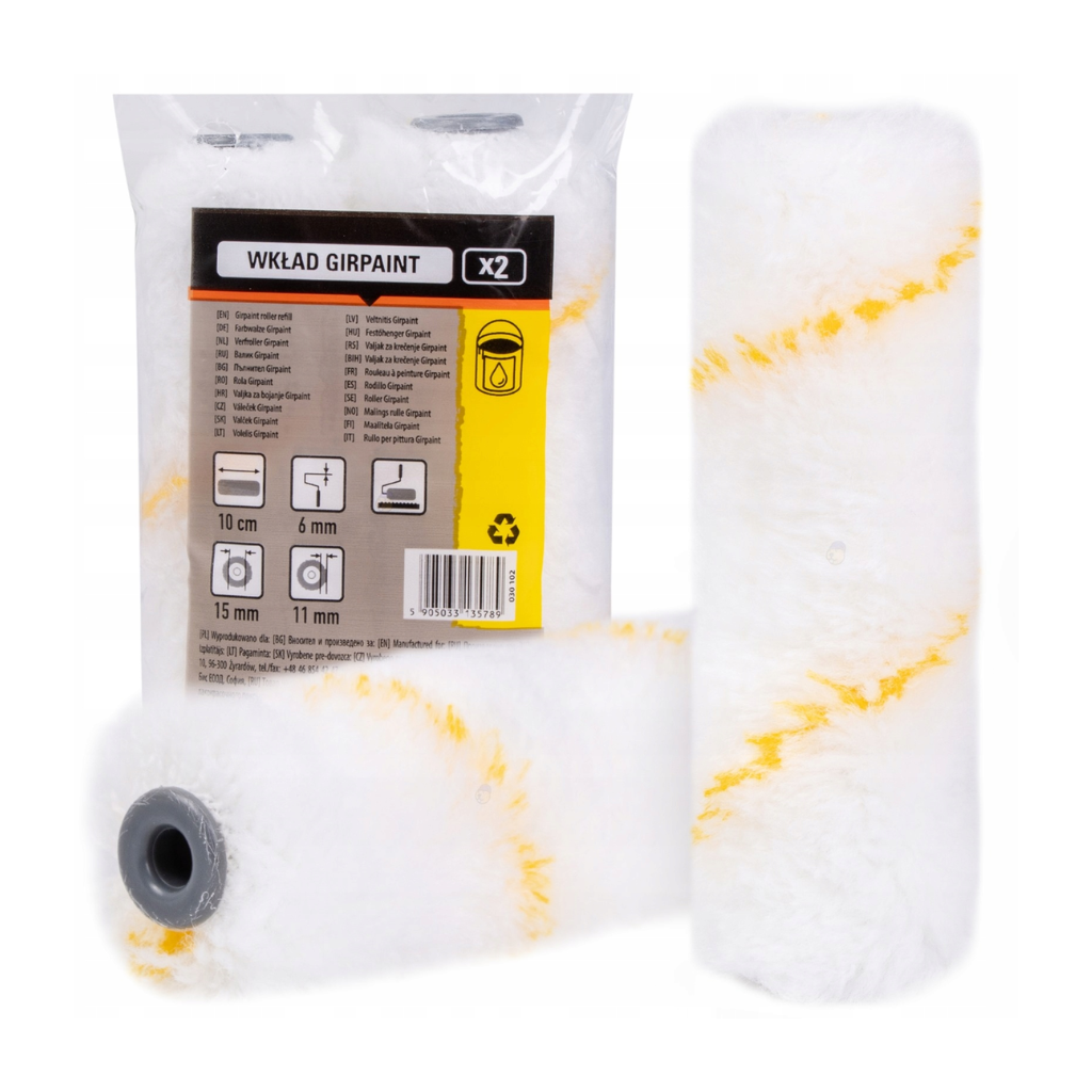 Wałek malarski wkład zapas GIRPAINT 10cm MOTIVE 2szt.