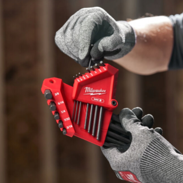 Zestaw składanych kluczy imbusowych HEX zestaw imperialny 13 szt Milwaukee-3